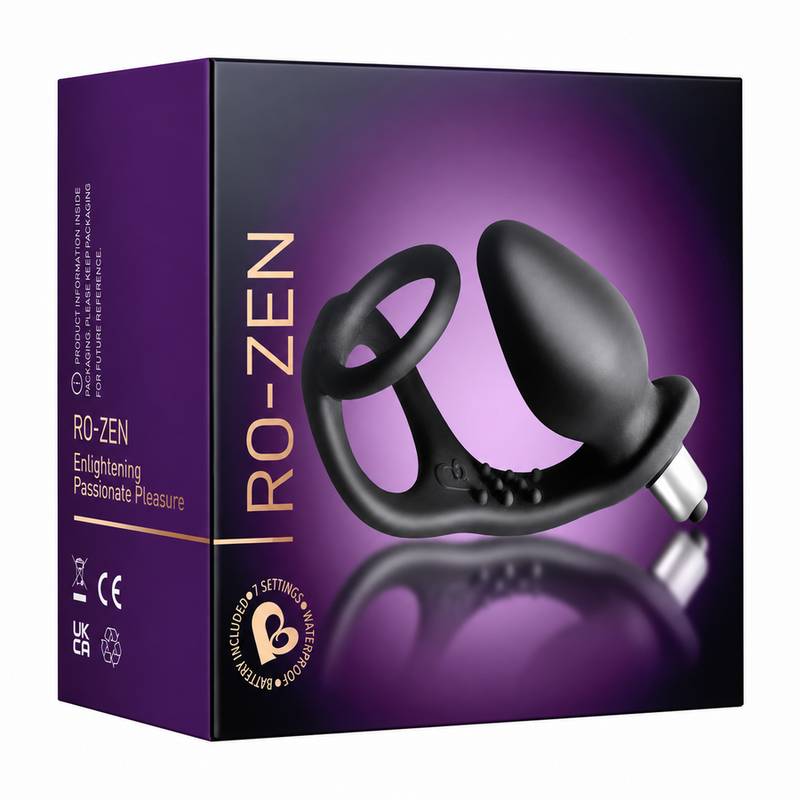 Rocks-Off - Vibrateur De Prostate Ro-Zen Avec Double Anneau, 7 Vitesses, Noir Onyx - Image 9