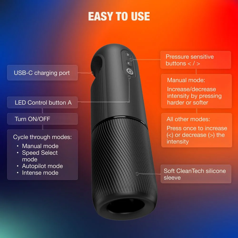 Arcwave - Orbit Masturbateur Masculin Rotatif À 360° Avec Contrôle Par Application Noir - Image 14