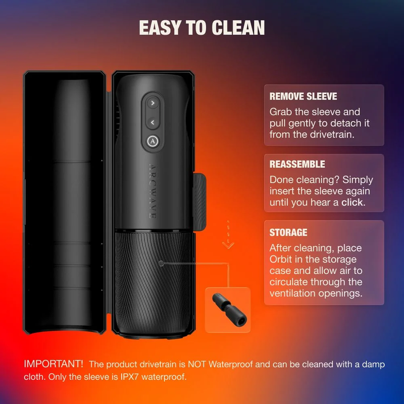 Arcwave - Orbit Masturbateur Masculin Rotatif À 360° Avec Contrôle Par Application Noir - Image 6