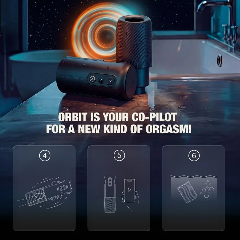 Arcwave - Orbit Masturbateur Masculin Rotatif À 360° Avec Contrôle Par Application Noir - Image 10