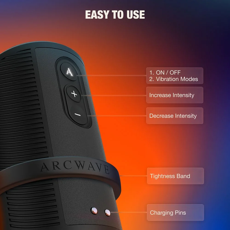 Arcwave - Zing Stroker Masculin Vibrant À Double Moteur Noir - Image 7