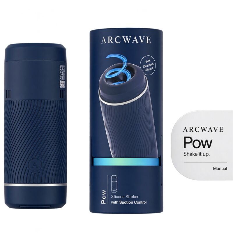 Arcwave - Pow Stroker Manuel Avec Contrôle De L'aspiration Bleu - Image 4