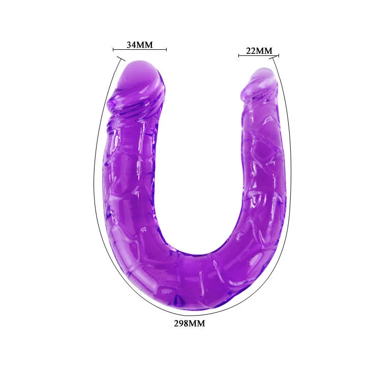 BAILE - DUBBELE GELATINE DILDO LILA - Image 5