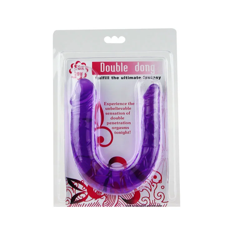 BAILE - DUBBELE GELATINE DILDO LILA - Image 6