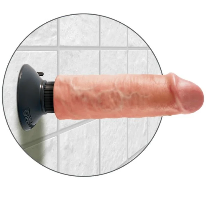 KING COCK - 15.24 CM VIBRATING COCK FLESH - Image 6