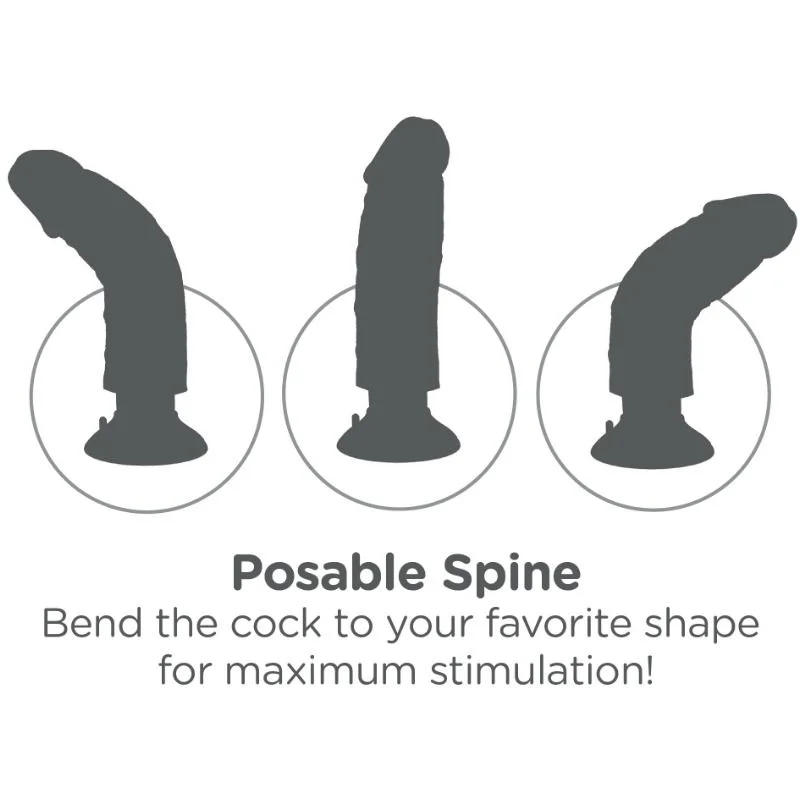 KING COCK - 15.24 CM VIBRATING COCK FLESH - Image 7