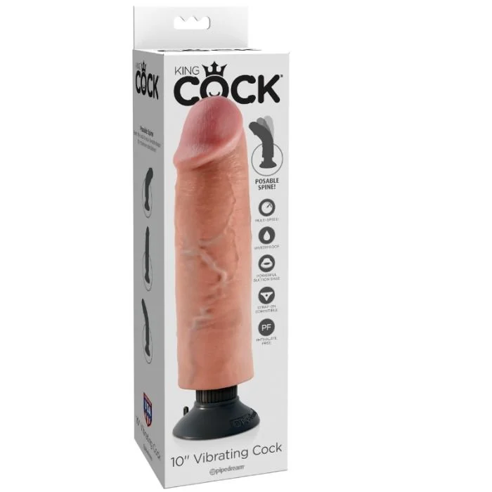 King Cock - Vibrerende Dildo 25,5 Cm Natuurlijk - Image 7