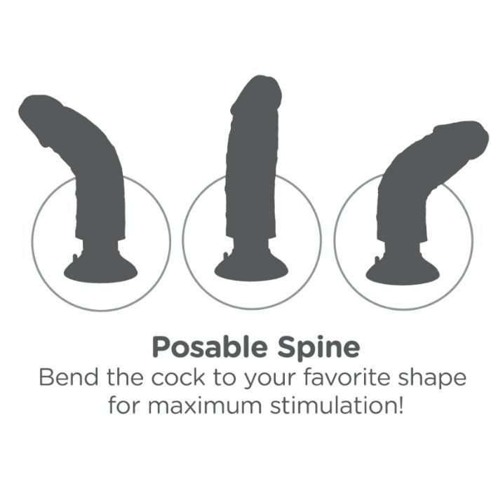 KING COCK - 23 CM VIBRATING COCK WITH BALLS FLESH - Image 6