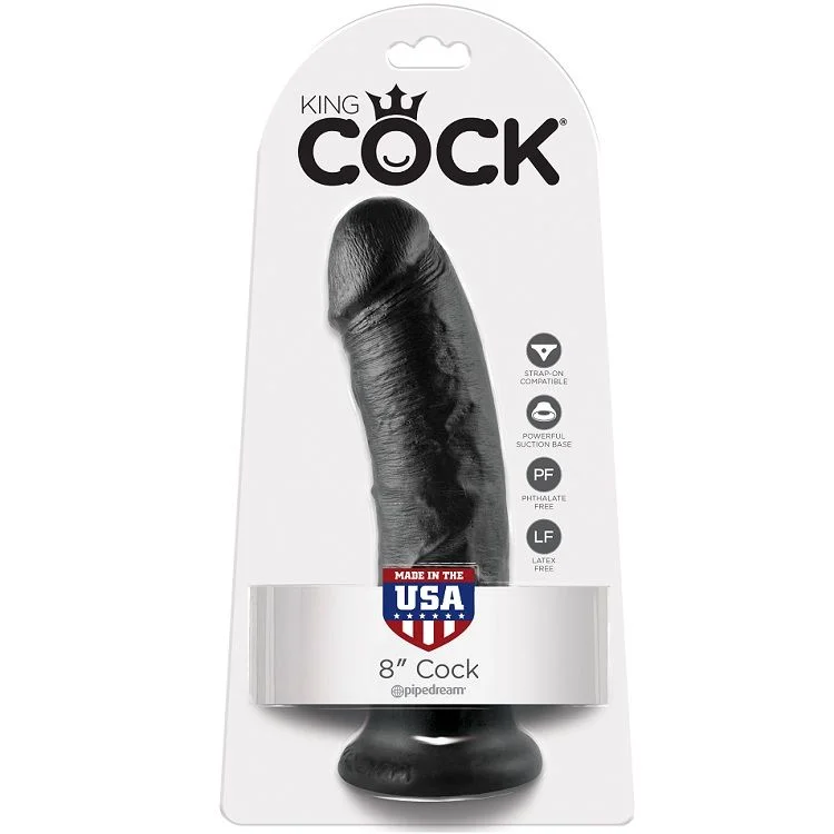 King Cock - 8 Gode Zwart 20.3 Cm