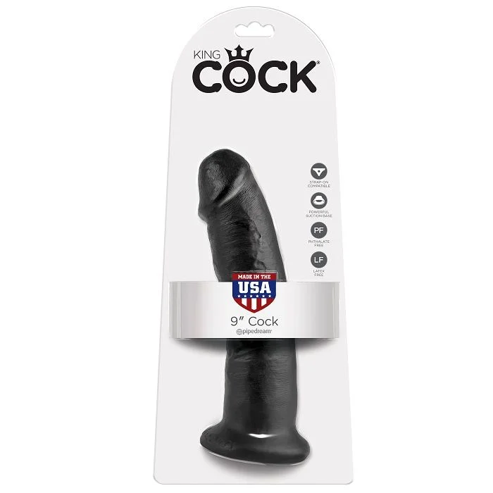 KING COCK - 9 DILDO BLACK 22.9 CM - Image 3