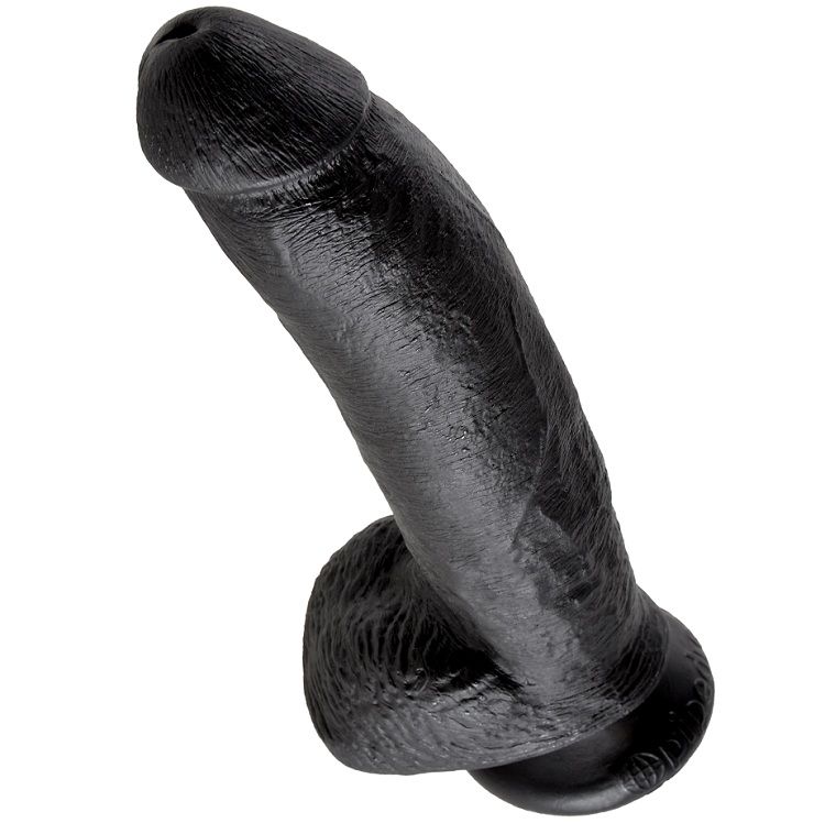 KING COCK - GODE NOIR AVEC BOULES 22.9 CM - Image 3