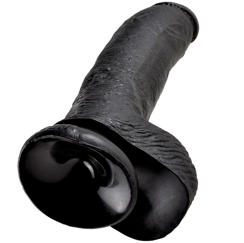 KING COCK - GODE NOIR AVEC BOULES 22.9 CM - Image 4