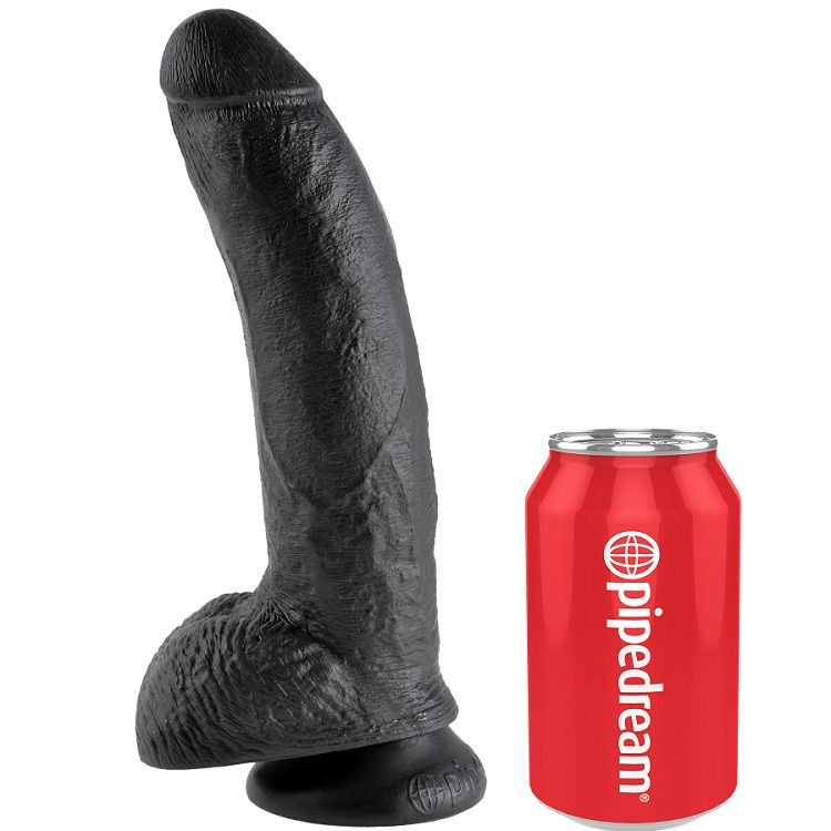 KING COCK - GODE NOIR AVEC BOULES 22.9 CM - Image 5