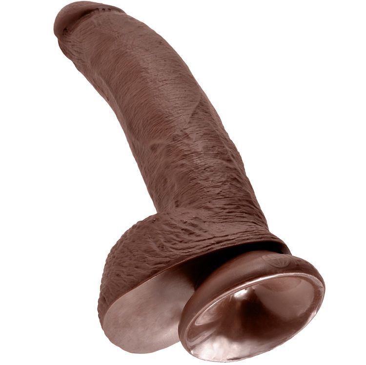 KING COCK - 9 DILDO BROWN WITH BALLS 22.9 CM - Image 6