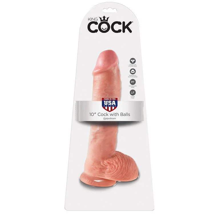 King Cock - 10 Huiden Dildo Met Ballen 26,5 Cm - Image 3