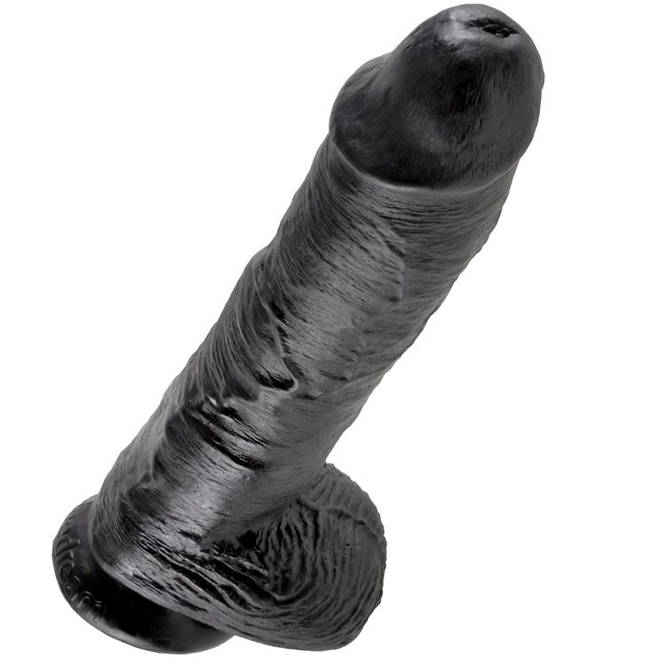 KING COCK - GODE NOIR AVEC BOULES 25.4 CM - Image 3