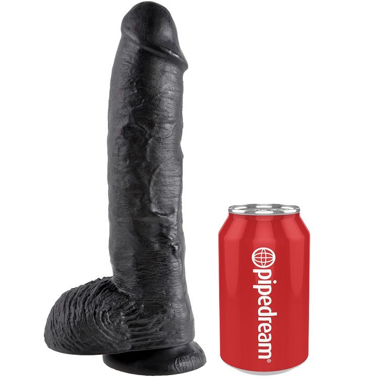 KING COCK - GODE NOIR AVEC BOULES 25.4 CM - Image 5