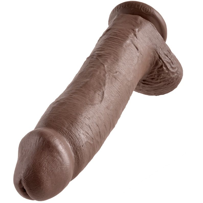 King Cock - Gode Marron Avec Boules 30.48 Cm - Image 3