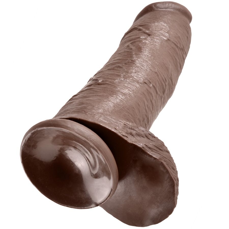 King Cock - Gode Marron Avec Boules 30.48 Cm - Image 4