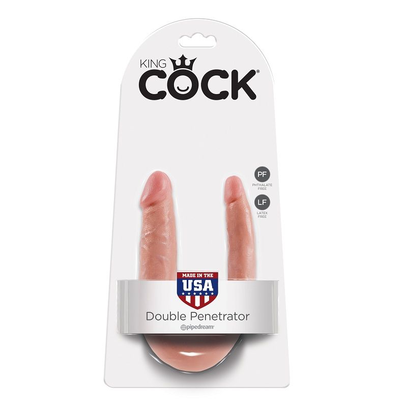 KING COCK - GODE DOUBLE PÉNÉTRATION 12.7 CM NATUREL - Image 6