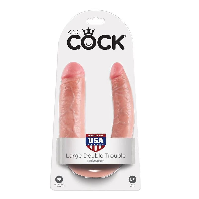 King Cock - Dubbele Penetratie Dildo 17.8 Cm Natuurlijk - Image 3