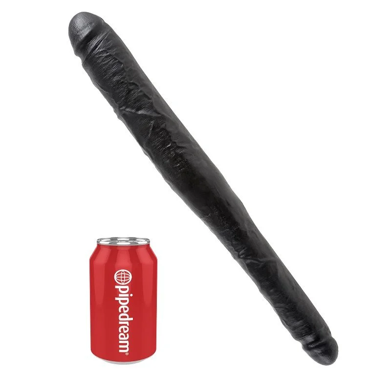 KING COCK SLIM DOUBLE DILDO BLACK 40.6 CM - Image 3