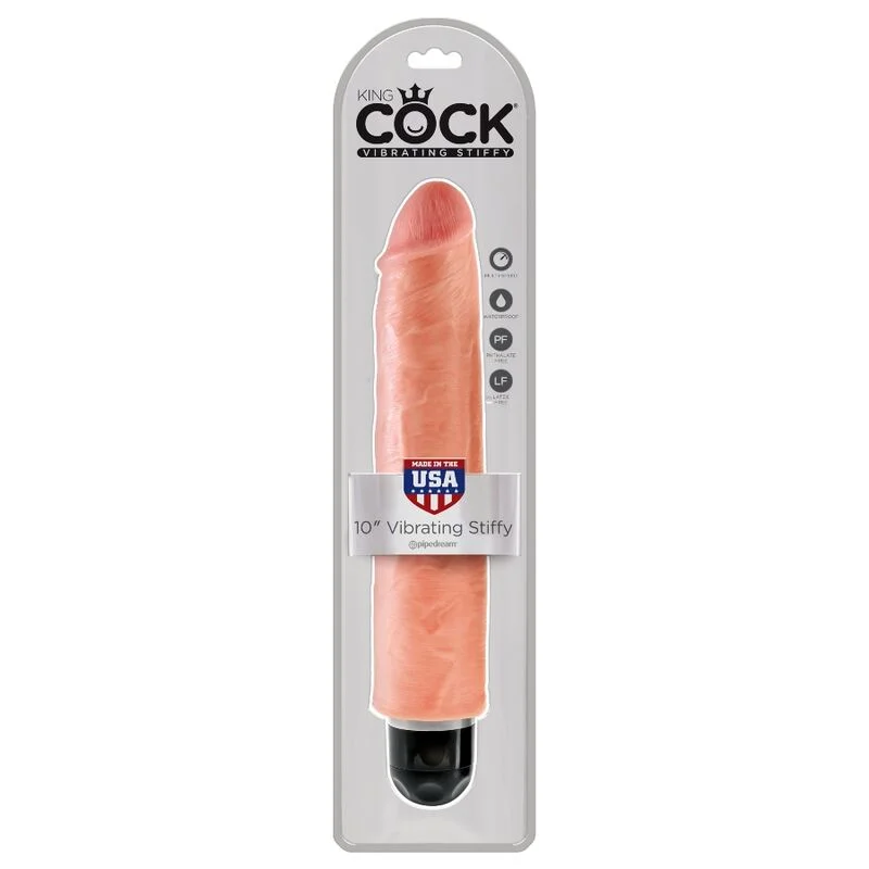 King Cock - 25.4 Cm Vibrating Stiffy Flesh - Image 4
