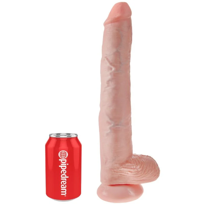 KING COCK - DILDO WITH BALLS 35.6 CM FLESH - Image 4
