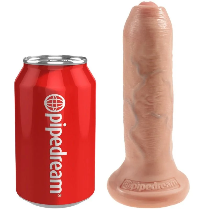 King Cock - Realistische Non-Circumcisie Gode 15 Cm - Image 5