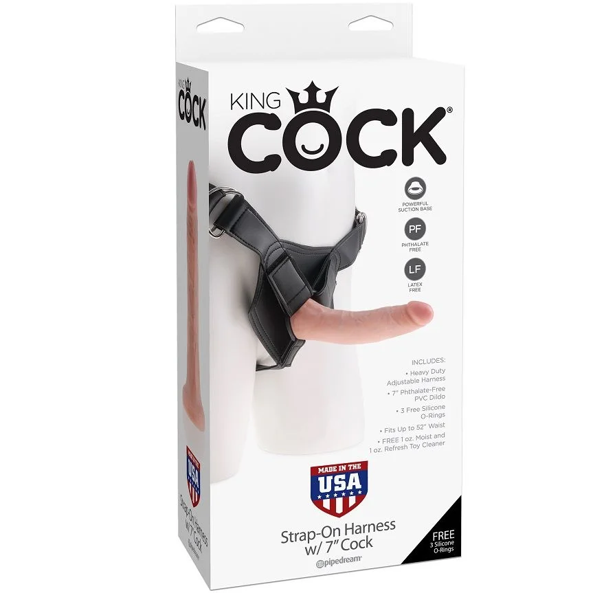 King Cock - Harness With Realistic Penis Natural 17.8 Cm - Image 5