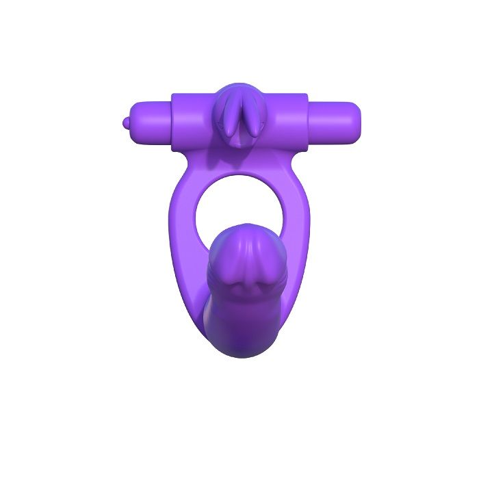 FANTASY C-RINGZ - SILICONE DOUBLE VIBRATOR RABBIT - Image 4