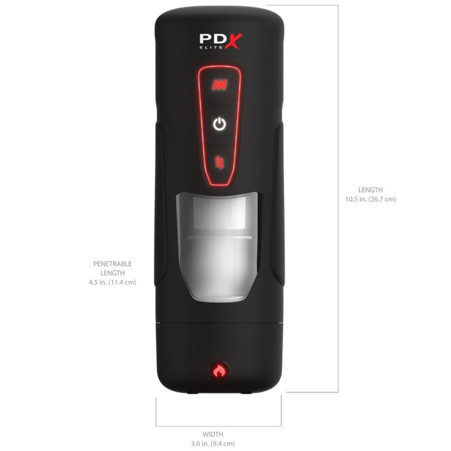 PDX ELITE - MASTURBATEUR AUTOMATIQUE MILK ME HOTTER AVEC VIBRATION À EFFET DE POUSSÉE ET DE CHALEUR - Image 5