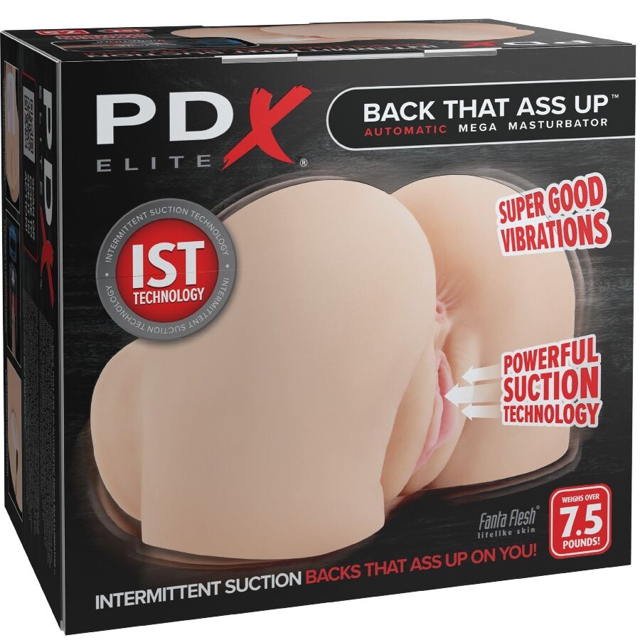 Pdx Elite - Back That Ass Up Realistic Vibrating Vagina And Anus Masturbator - Image 7